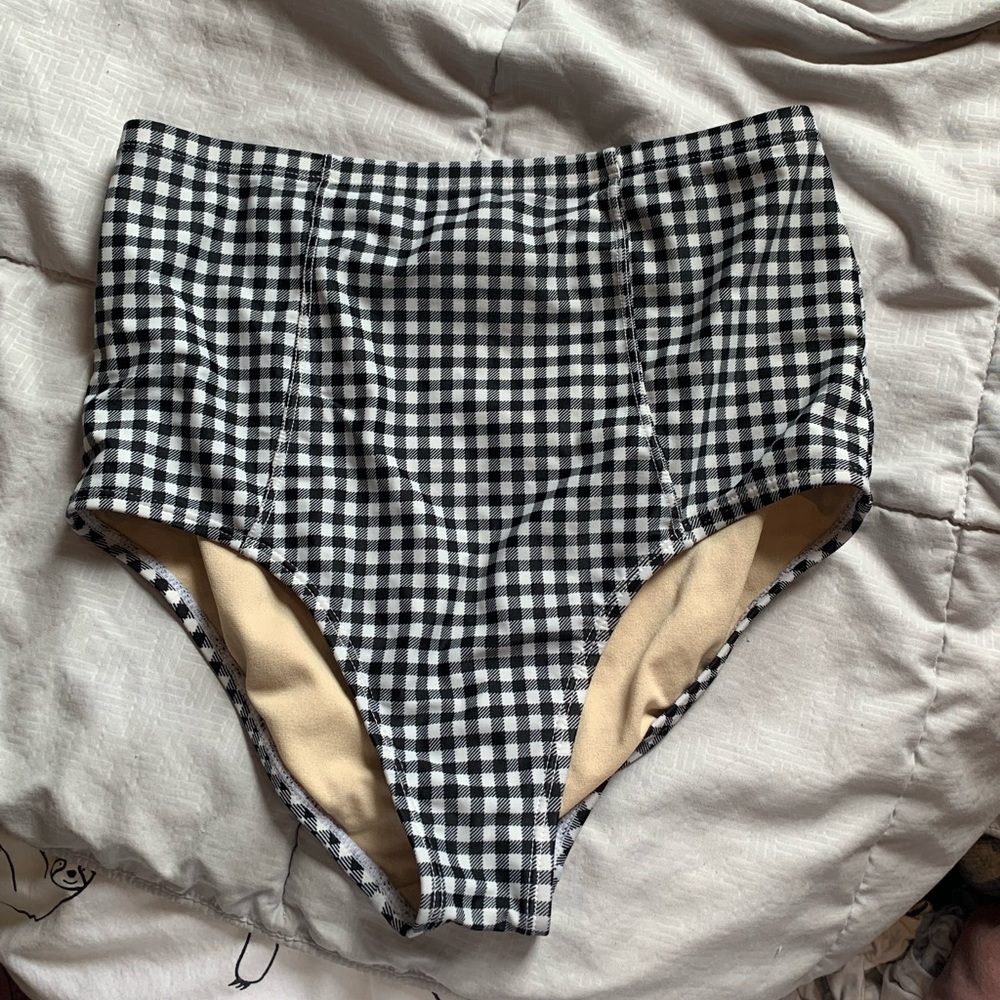 Old Navy Checkered Highwaisted Swimsuit Bottom